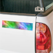 Kleurrijke wilde bloemen Wavy Texture Bumpersticker (Op Truck)