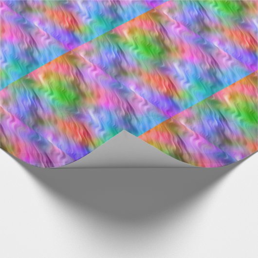 Kleurrijke wilde bloemen Wavy Texture Cadeaupapier (Hoek)