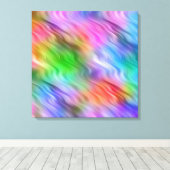 Kleurrijke wilde bloemen Wavy Texture Canvas Afdruk (Insitu (Houten vloer))