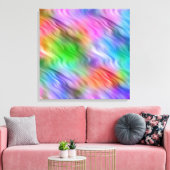 Kleurrijke wilde bloemen Wavy Texture Canvas Afdruk (Insitu (Woonkamer))