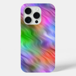 Kleurrijke wilde bloemen Wavy Texture iPhone 15 Pro Case