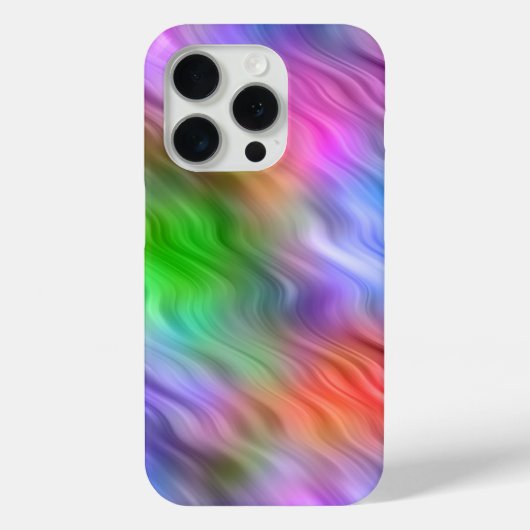 Kleurrijke wilde bloemen Wavy Texture Case-Mate iPhone Case (Achterkant)