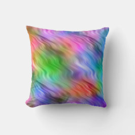 Kleurrijke wilde bloemen Wavy Texture Kussen