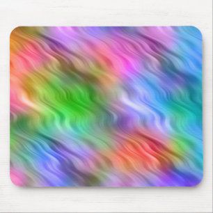 Kleurrijke wilde bloemen Wavy Texture Muismat