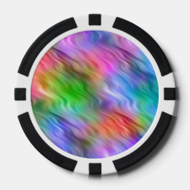 Kleurrijke wilde bloemen Wavy Texture Poker Chips