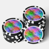 Kleurrijke wilde bloemen Wavy Texture Poker Chips (Opstapeling)