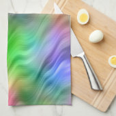 Kleurrijke wilde bloemen Wavy Texture Theedoek (Quarter Fold)