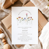 Kleurrijke Wilde Bloemen Wilde en Ondervolle Verja Kaart