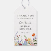 Kleurrijke Wilde Bloemenrand Cadeaulabel (Voorkant)