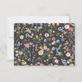 Kleurrijke wilde-bloementuin-Kaart Kaart (Achterkant)