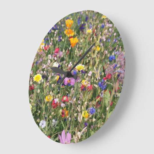 Kleurrijke wilde bloemenweide, levendig patroon. grote klok (Hoek)