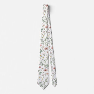 Kleurrijke Wilde Bloemenweide Tuin Bloemen Cadeau Stropdas