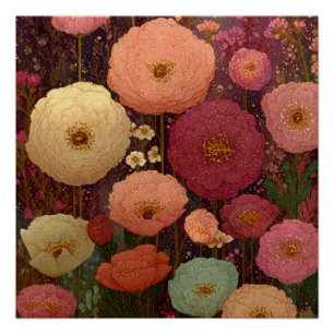 Kleurrijke Wilde Bloemenweiden 3 Perfect Poster