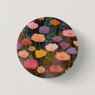 Kleurrijke Wilde Bloemenweiden 3 Ronde Button 3,2 Cm