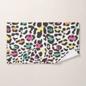 Kleurrijke wilde dieren & tropische bladeren bad handdoek (Handdoek)