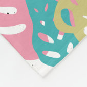 Kleurrijke wilde dieren & tropische bladeren fleece deken (Hoek)