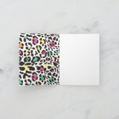 Kleurrijke wilde dieren & tropische bladeren kaart (Binnen)