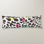 Kleurrijke wilde dieren & tropische bladeren lichaamskussen (Achterkant)