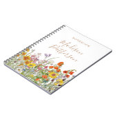 Kleurrijke Wilde Flowers Land - Gepersonaliseerde  Notitieboek (Linkerzijde)