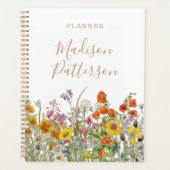 Kleurrijke Wilde Flowers Land - Gepersonaliseerde Planner (Voorkant)