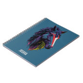 Kleurrijke wilde hengst Urban Graffiti Art Journal Notitieboek (Linkerzijde)