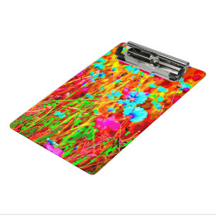 Kleurrijke Wilde Meadow in Bloom Pop Art Style Mini Klembord