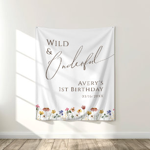 Kleurrijke Wilde & Onederful Verjaardag Achtergron Wandkleed
