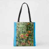 Kleurrijke wilde struik bloem ontwerp tote bag (Voorkant)