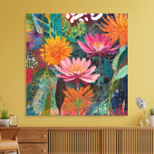 Kleurrijke Wilde Tuin Bloemen Wall Art Canvas Afdruk (Insitu (Woonkamer))