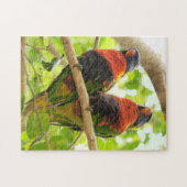 Kleurrijke wilde vogels puzzels voor volwassenen (Horizontaal)