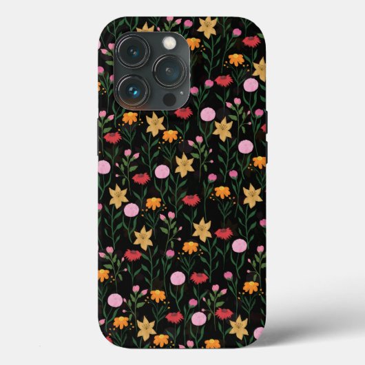 Kleurrijke Wilde Waterverf - Zwart ontwerp Case-Mate iPhone Case (Achterkant)