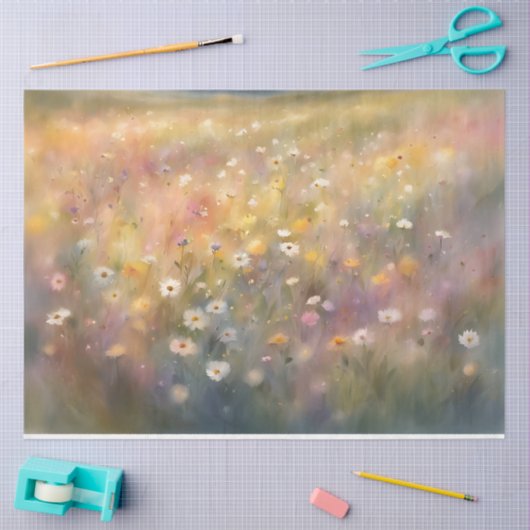 Kleurrijke Wildflower 18b Decoupage Tissue Paper Tissuepapier (Craft)