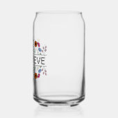 Kleurrijke Wildflower Aangepaste Naam Blikvorm Glas (Links)