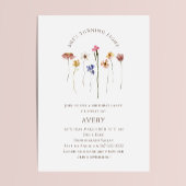 Kleurrijke Wildflower Achtste Verjaardagsfeest Kaart