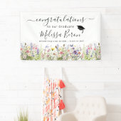 Kleurrijke Wildflower Afstuderen Banner (Insitu)