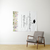 Kleurrijke Wildflower Afstuderen Banner Wandkleed (In Situ (horizontaal))