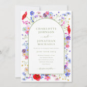 Kleurrijke Wildflower Arch Kaart (Voorkant)