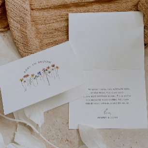 Kleurrijke Wildflower Baby in Bloom Baby shower Bedankkaart