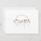 Kleurrijke Wildflower Baby in Bloom Baby shower Bedankkaart (Voorkant)