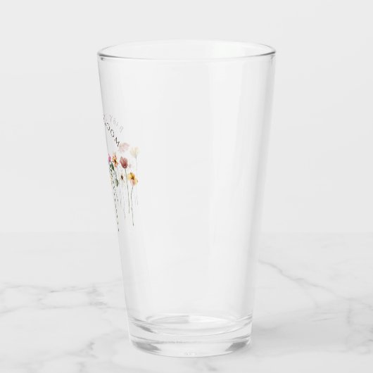 Kleurrijke Wildflower Baby in Bloom Baby shower Glas (Links)