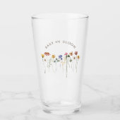 Kleurrijke Wildflower Baby in Bloom Baby shower Glas (Voorkant)