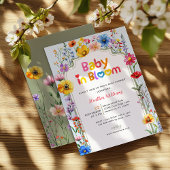 Kleurrijke Wildflower Baby in Bloom Baby shower Kaart