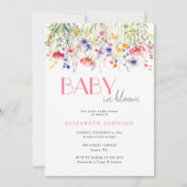 Kleurrijke Wildflower Baby in Bloom Baby shower Kaart (Voorkant)
