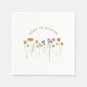 Kleurrijke Wildflower Baby in Bloom Baby shower Servet (Voorkant)