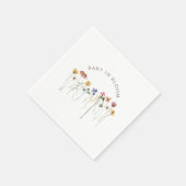 Kleurrijke Wildflower Baby in Bloom Baby shower Servet (Hoek)
