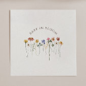 Kleurrijke Wildflower Baby in Bloom Baby shower Servet