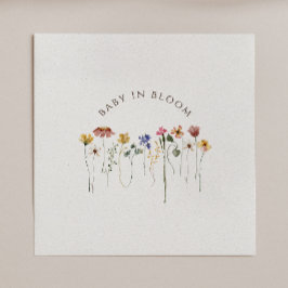 Kleurrijke Wildflower Baby in Bloom Baby shower Servet
