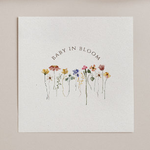 Kleurrijke Wildflower Baby in Bloom Baby shower Servet