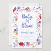 Kleurrijke Wildflower Baby in Bloom Boy Baby showe Kaart (Voorkant)