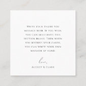 Kleurrijke Wildflower Baby in Bloom Dank u kaart Vierkante Visitekaartje (Achterkant)